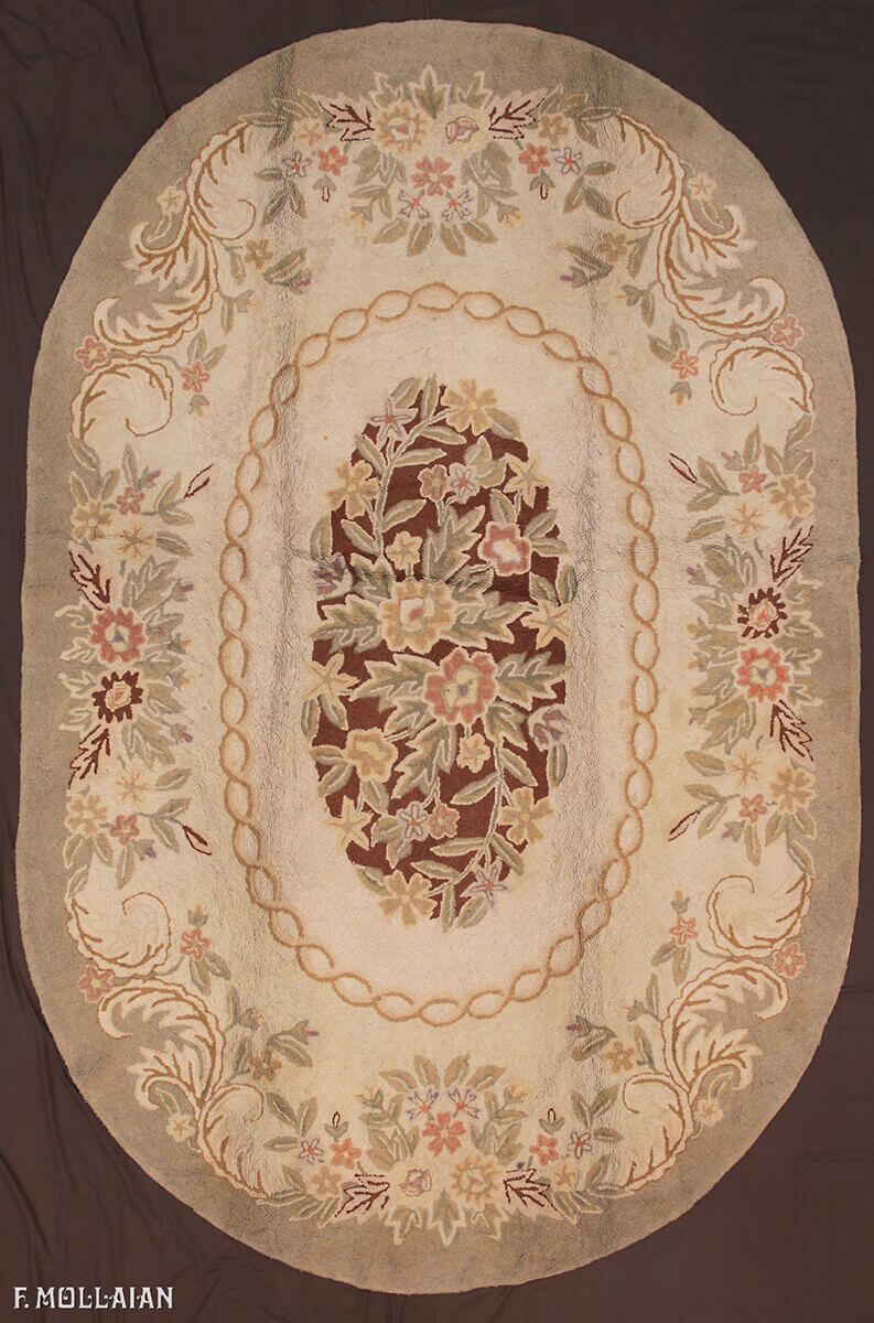 Semi-Antique American Hook Carpet n°:78981459